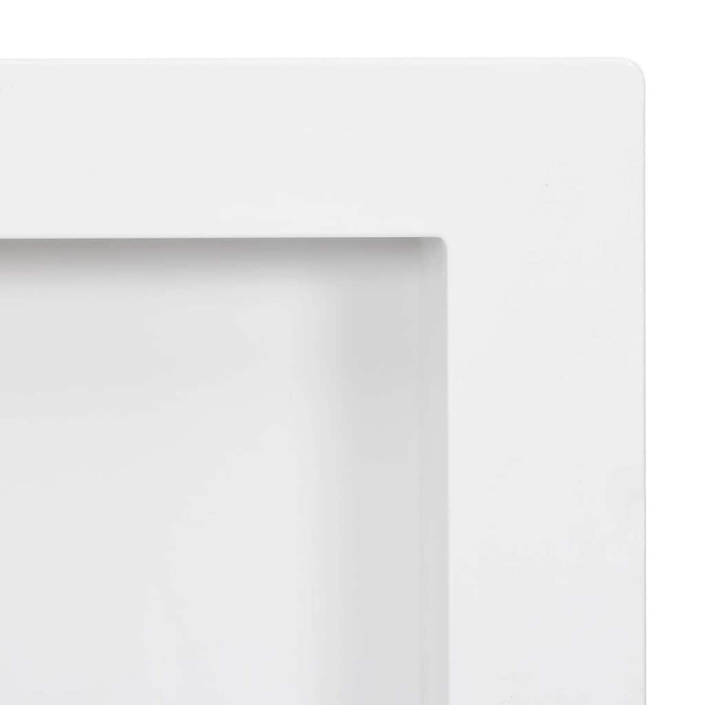 vidaXL Shower Niche with 2 Compartments High Gloss White 41x69x9 cm 5