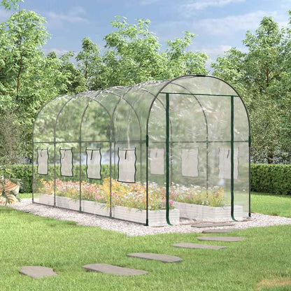 Greenhouse with Frame 160 x 200 x 192.5 cm PVC Transparent 400 cm