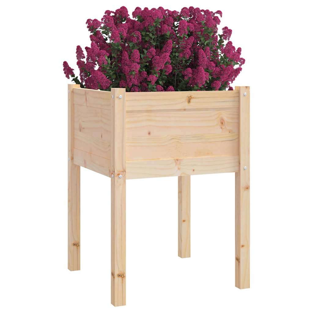 vidaXL Planter | Set of 2 | Natural wood | Solid pinewood | Medium | Planter 3
