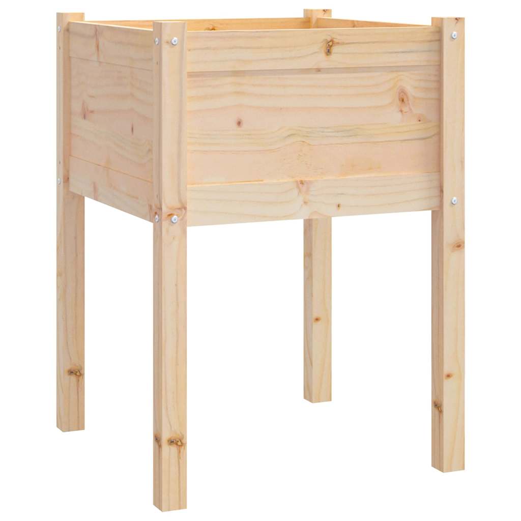 vidaXL Planter | Set of 2 | Natural wood | Solid pinewood | Medium | Planter 4