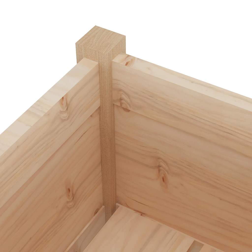 vidaXL Garden Planter | Set of 2 | Natural wood | Solid pinewood | Medium 6