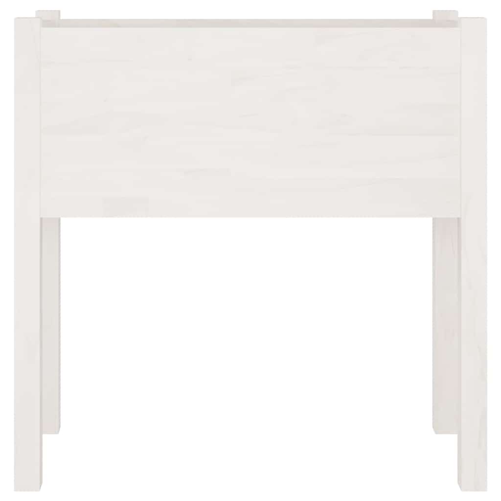 vidaXL Garden Planter | Set of 2 | White | Solid Pinewood | Standard | Durable 4