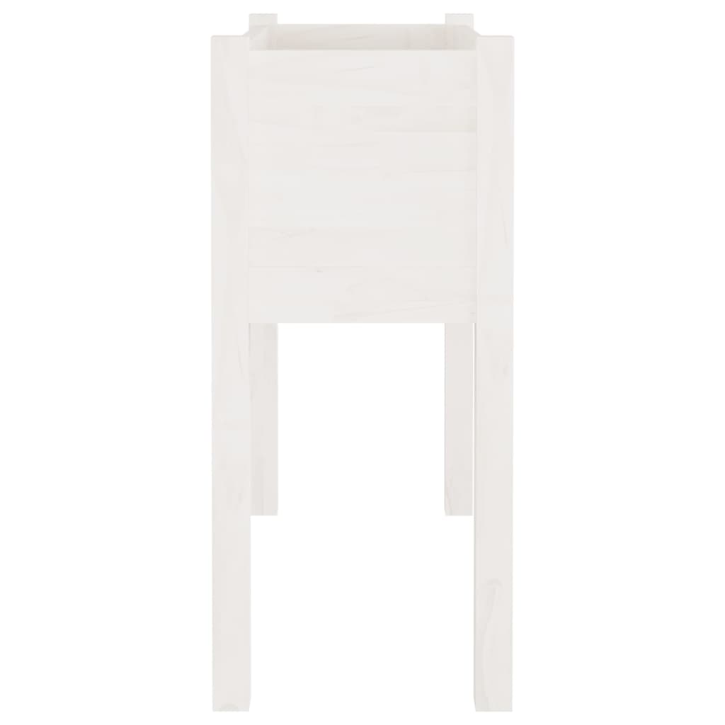 vidaXL Garden Planter | Set of 2 | White | Solid Pinewood | Standard | Durable 5