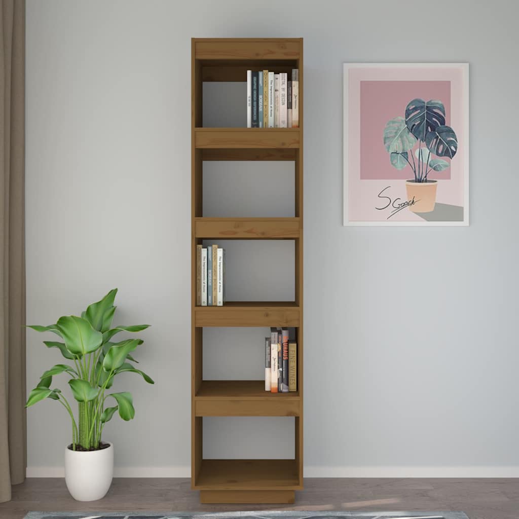 vidaXL Book Cabinet | Honey brown | Solid pinewood | Medium | Book Cabinet 3