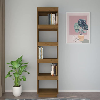 vidaXL Book Cabinet | Honey brown | Solid pinewood | Medium | Book Cabinet 3