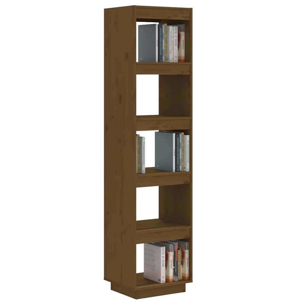 vidaXL Book Cabinet | Honey brown | Solid pinewood | Medium | Book Cabinet 4