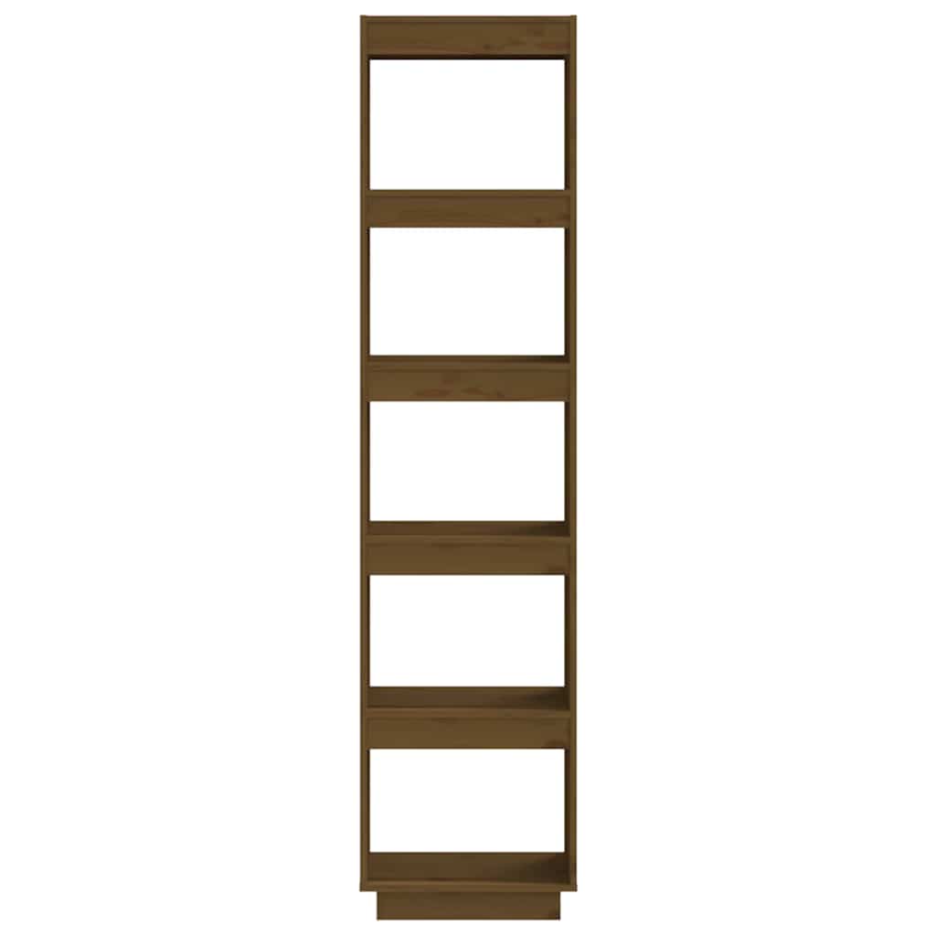 vidaXL Book Cabinet | Honey brown | Solid pinewood | Medium | Book Cabinet 5