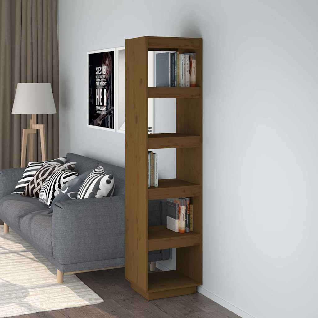 vidaXL Book Cabinet | Honey brown | Solid pinewood | Medium | Book Cabinet 1