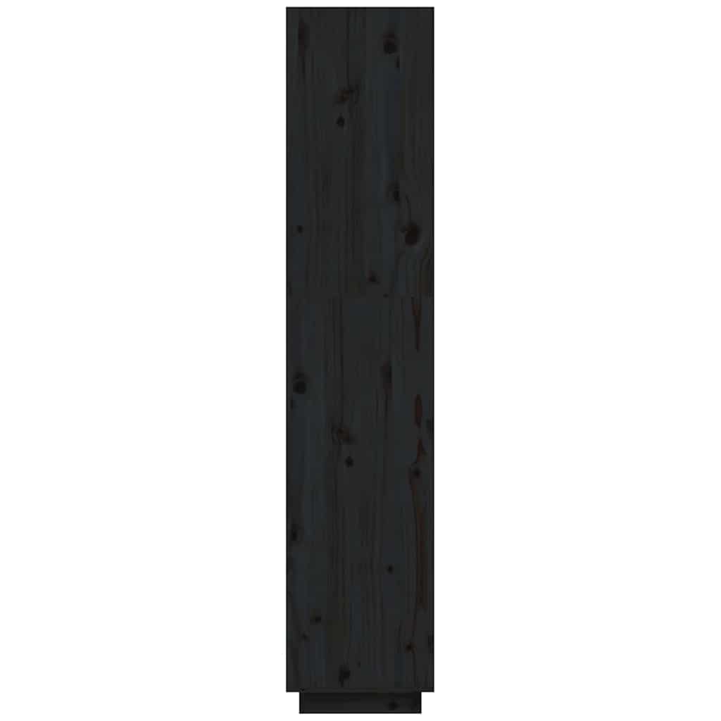 vidaXL Book Cabinet | Black | Solid pinewood | 40x35x167 cm | Book Cabinet 6