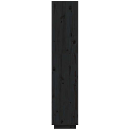vidaXL Book Cabinet | Black | Solid pinewood | 40x35x167 cm | Book Cabinet 6