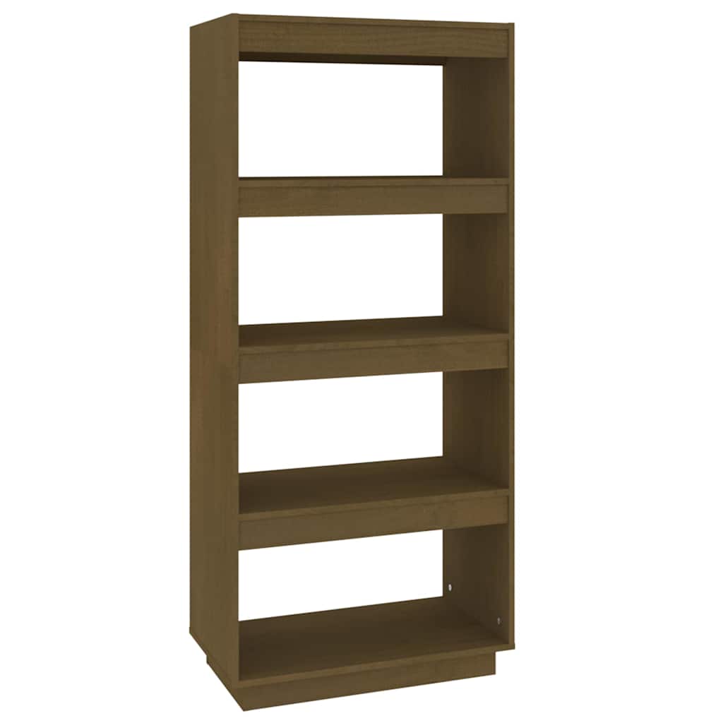 vidaXL Book Cabinet | Honey brown | Solid pinewood | Medium | Book Cabinet 2