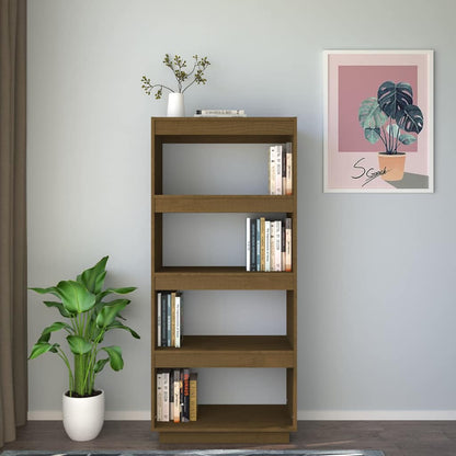 vidaXL Book Cabinet | Honey brown | Solid pinewood | Medium | Book Cabinet 3