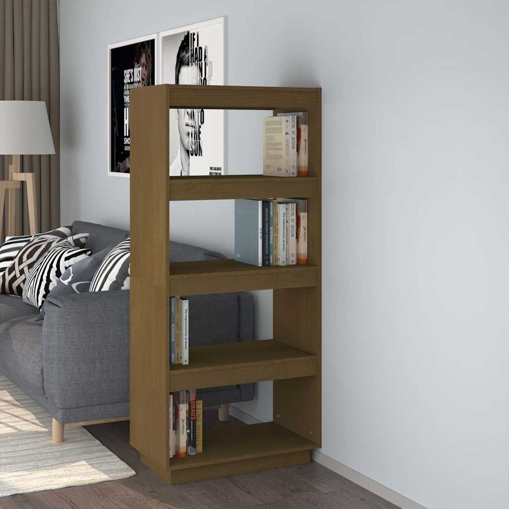 vidaXL Book Cabinet | Honey brown | Solid pinewood | Medium | Book Cabinet 1