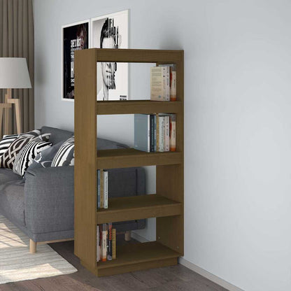 vidaXL Book Cabinet | Honey brown | Solid pinewood | Medium | Book Cabinet 1