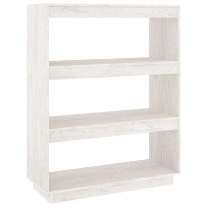 vidaXL Book Cabinet | White | Solid pinewood | 80 x 35 x 103 cm | Book Cabinet 2