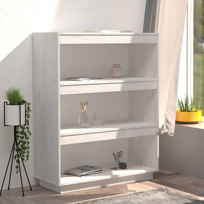 vidaXL Book Cabinet | White | Solid pinewood | 80 x 35 x 103 cm | Book Cabinet 3
