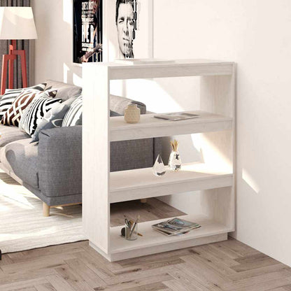 vidaXL Book Cabinet | White | Solid pinewood | 80 x 35 x 103 cm | Book Cabinet 1