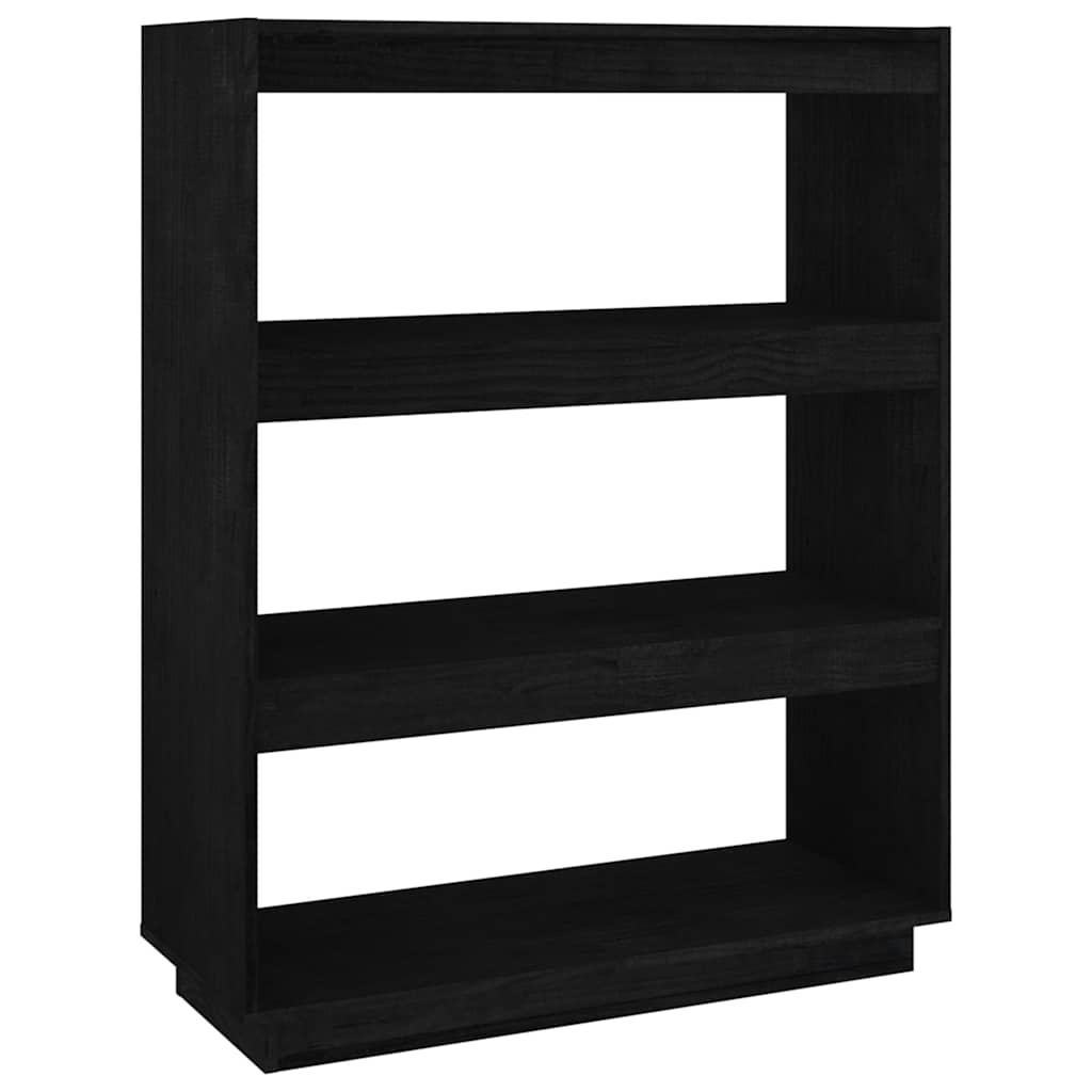 vidaXL Book Cabinet | Black | Solid Pinewood | Medium | Book Cabinet 2