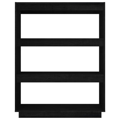 vidaXL Book Cabinet | Black | Solid Pinewood | Medium | Book Cabinet 5