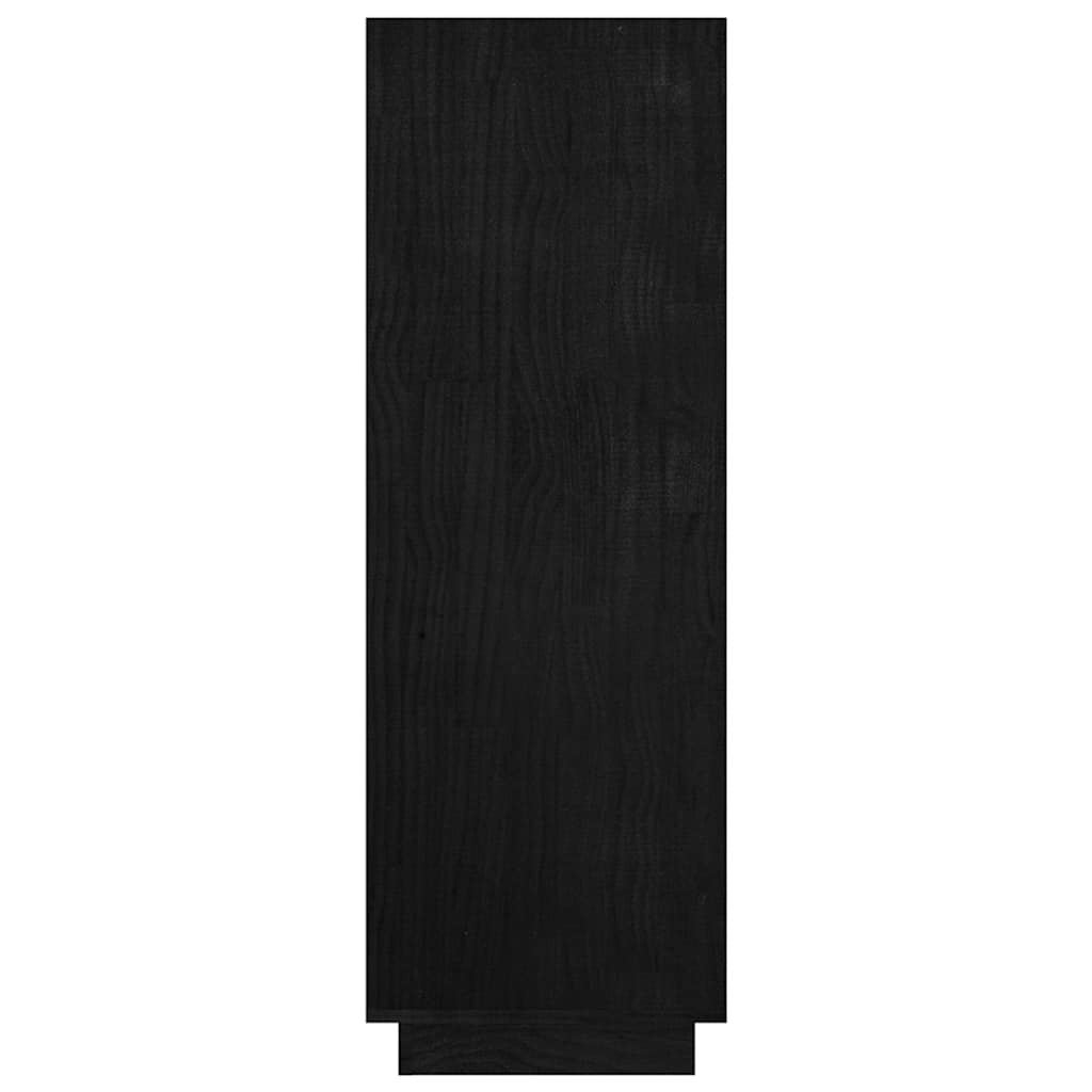 vidaXL Book Cabinet | Black | Solid Pinewood | Medium | Book Cabinet 6