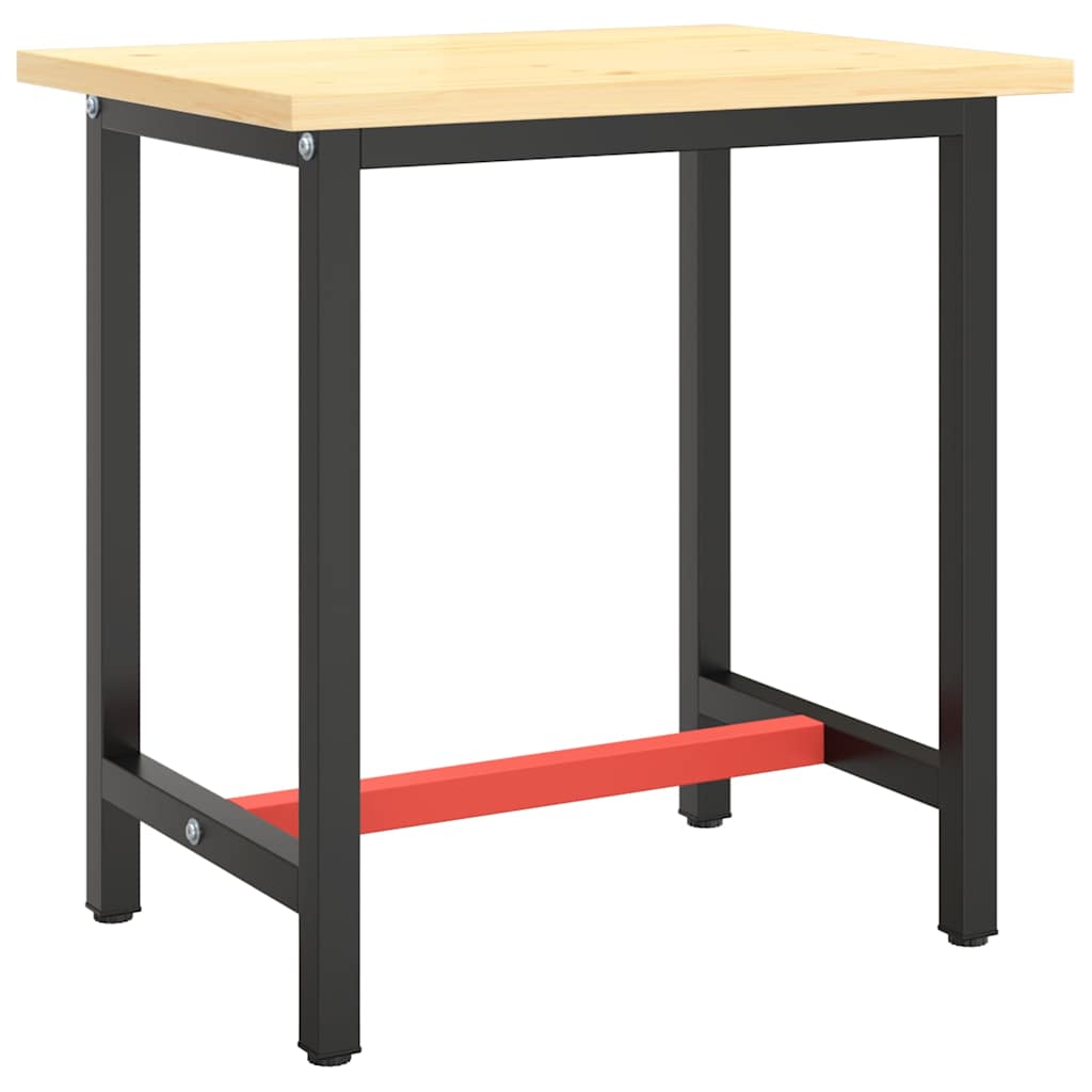 vidaXL Work Bench Frame | Matte black and matte red | Powder-coated metal 2