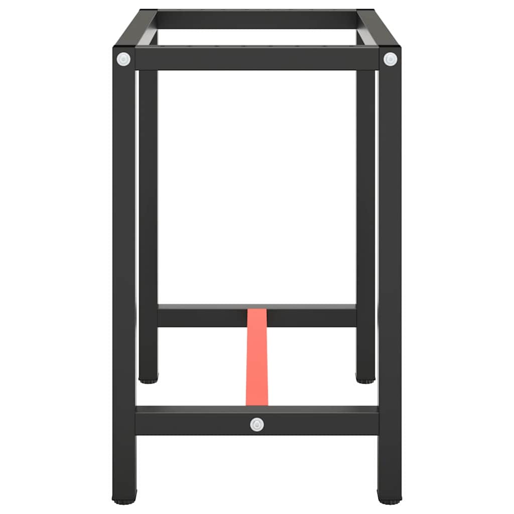 vidaXL Work Bench Frame | Matte black and matte red | Powder-coated metal 4