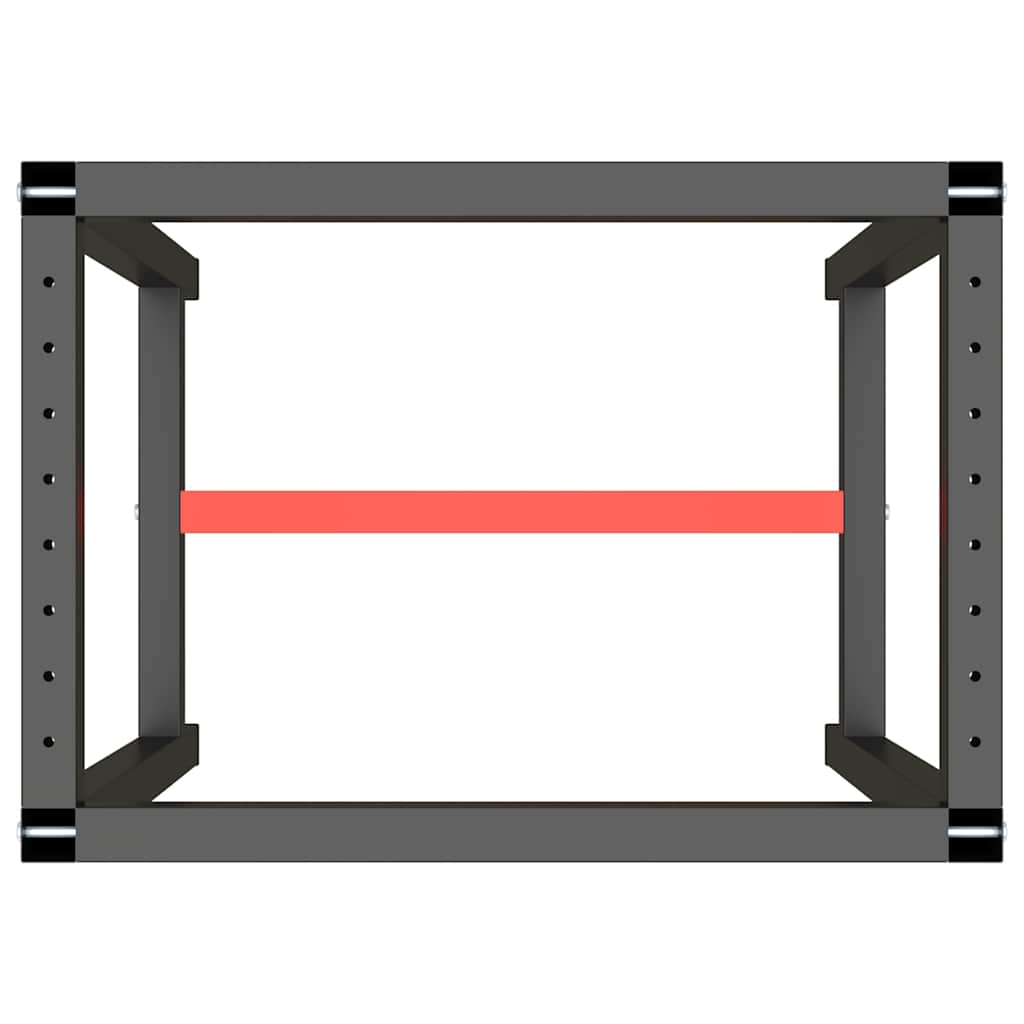 vidaXL Work Bench Frame | Matte black and matte red | Powder-coated metal 5