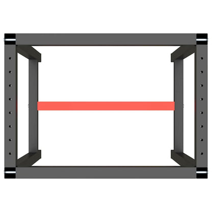 vidaXL Work Bench Frame | Matte black and matte red | Powder-coated metal 5