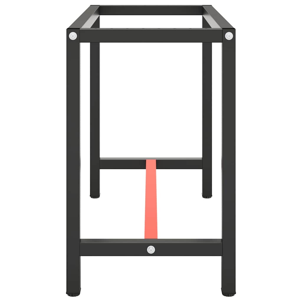 Work Bench Frame Metal Black and Red 110 cm 50 cm