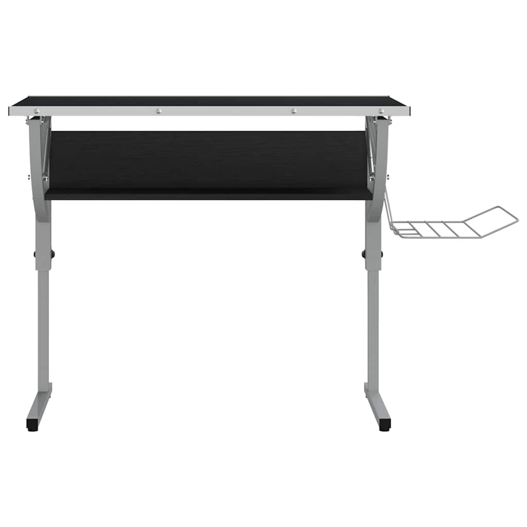 vidaXL Craft Desk | Black and Grey | Engineered Wood, Powder-Coated Steel 3