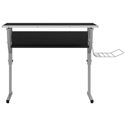 vidaXL Craft Desk | Black and Grey | Engineered Wood, Powder-Coated Steel 3