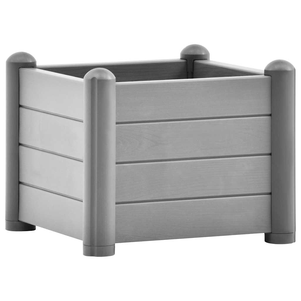317579 vidaXL Garden Raised Bed PP Stone Grey 43x43x35 cm 2