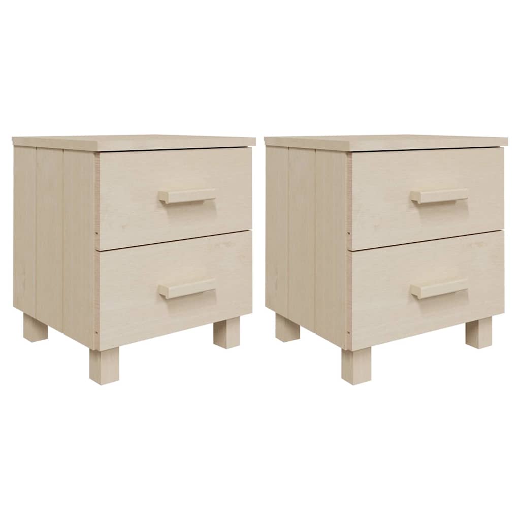 vidaXL Bedside Cabinets HAMAR 2 pcs Honey Brown 40x35x44.5cm Solid Wood 2