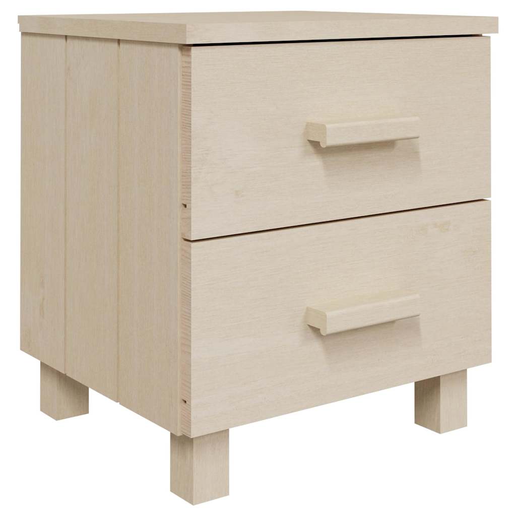 vidaXL Bedside Cabinets HAMAR 2 pcs Honey Brown 40x35x44.5cm Solid Wood 3