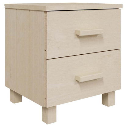 vidaXL Bedside Cabinets HAMAR 2 pcs Honey Brown 40x35x44.5cm Solid Wood 3