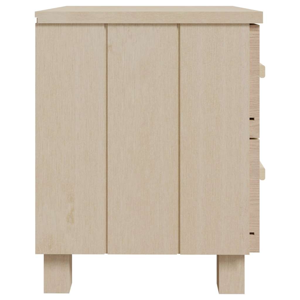 vidaXL Bedside Cabinets HAMAR 2 pcs Honey Brown 40x35x44.5cm Solid Wood 5