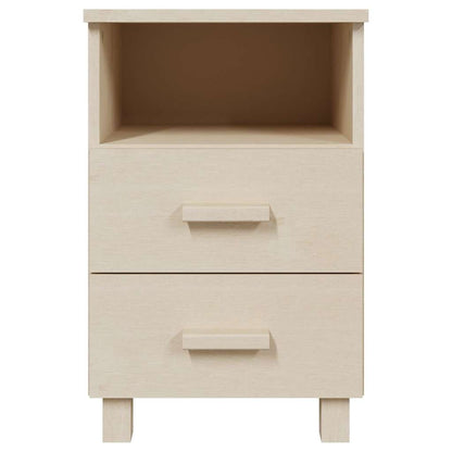 vidaXL Bedside Cabinet | Set of 2 | Honey brown | Solid pinewood, MDF 4