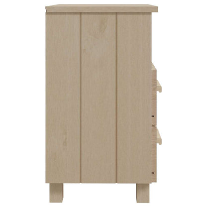 vidaXL Bedside Cabinet | Set of 2 | Honey brown | Solid pinewood, MDF 5