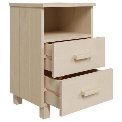 vidaXL Bedside Cabinet | Set of 2 | Honey brown | Solid pinewood, MDF 6