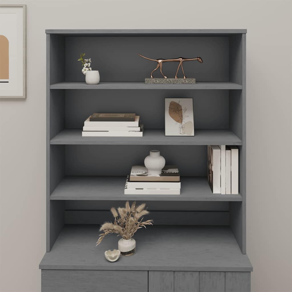 vidaXL Top For Highboard | Dark Grey | Solid pinewood, MDF | Large 3