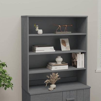 vidaXL Top For Highboard | Dark Grey | Solid pinewood, MDF | Large 1