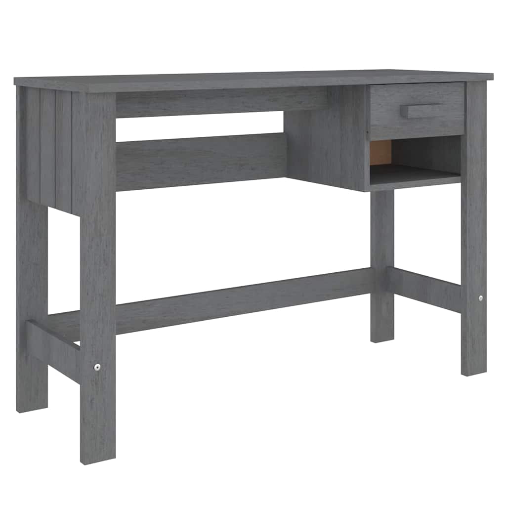 vidaXL Desk | Dark Grey | Solid Pine Wood, MDF | Medium | Desk | Rectangular 2