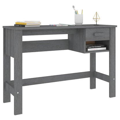 vidaXL Desk | Dark Grey | Solid Pine Wood, MDF | Medium | Desk | Rectangular 4