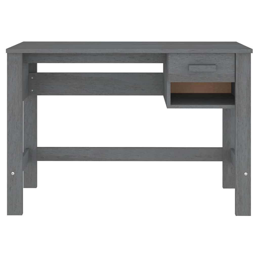 vidaXL Desk | Dark Grey | Solid Pine Wood, MDF | Medium | Desk | Rectangular 5
