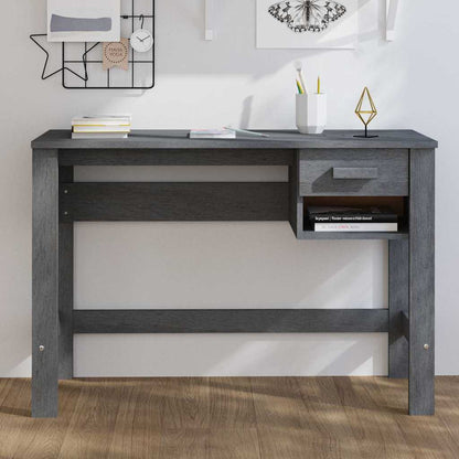 vidaXL Desk | Dark Grey | Solid Pine Wood, MDF | Medium | Desk | Rectangular 1