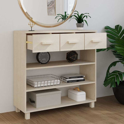 vidaXL Console Table | Honey brown | Solid pine wood, MDF | Medium 3