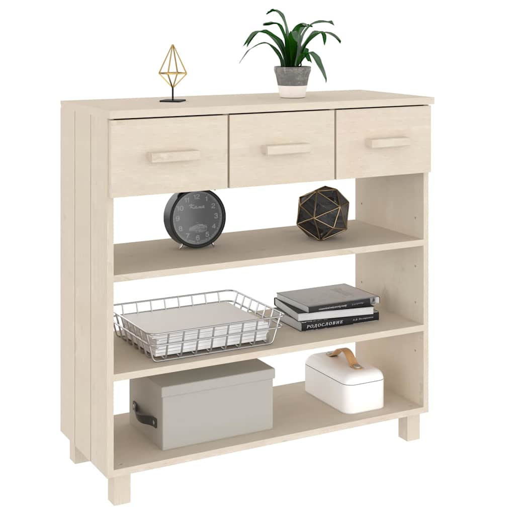 vidaXL Console Table | Honey brown | Solid pine wood, MDF | Medium 4