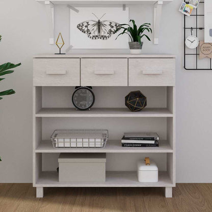 vidaXL Console Table "HAMAR" 90x35x90 cm Solid Wood Pine