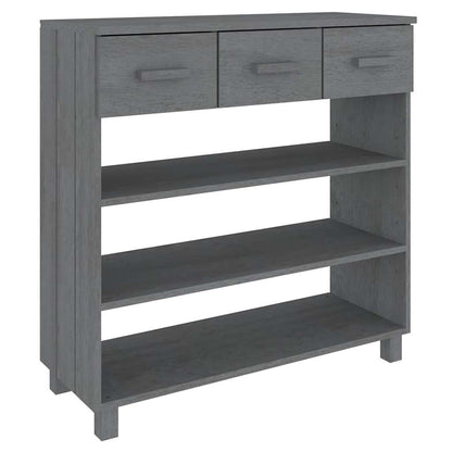 vidaXL Console Table | Dark Grey | Solid Pinewood, MDF | Standard 2