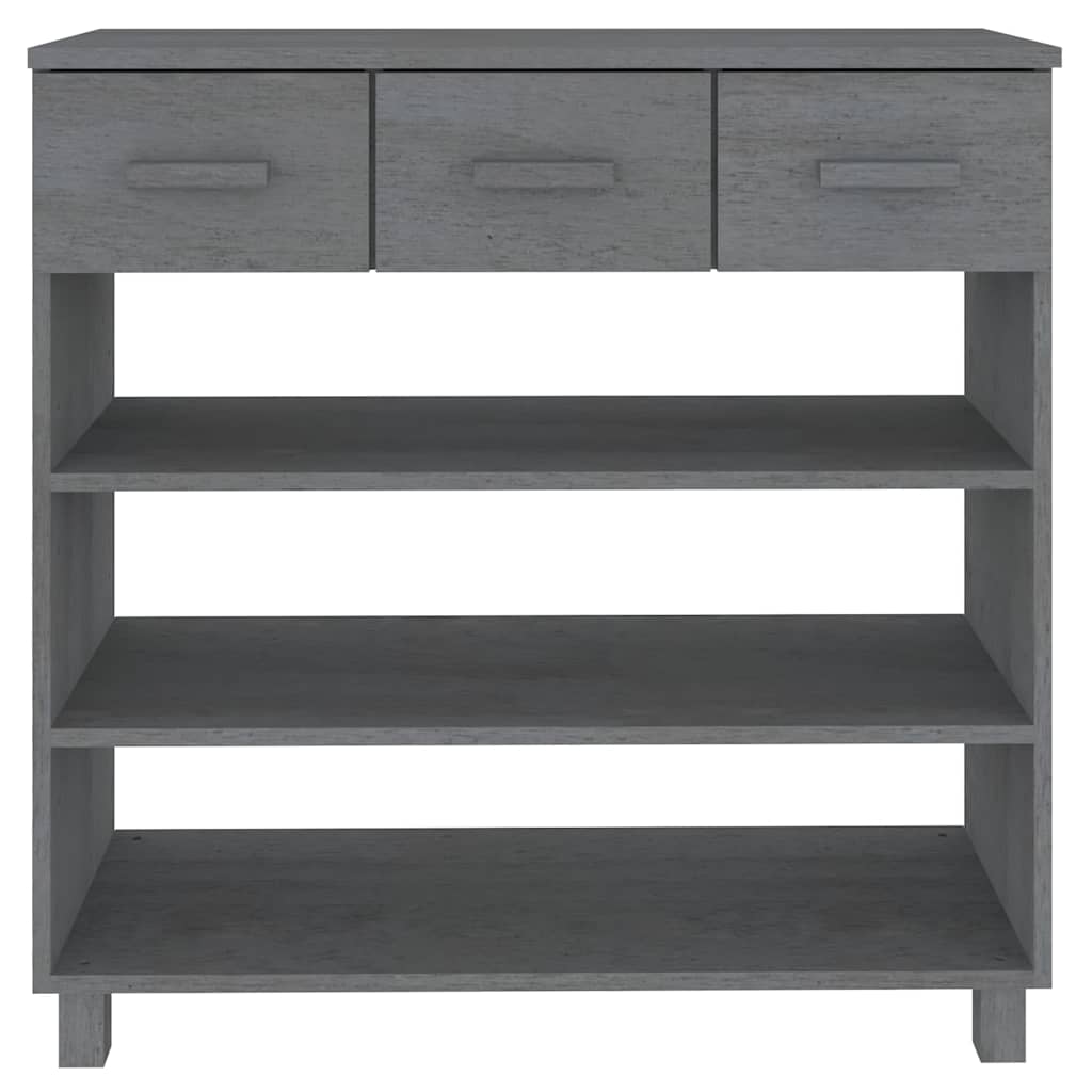 vidaXL Console Table | Dark Grey | Solid Pinewood, MDF | Standard 5